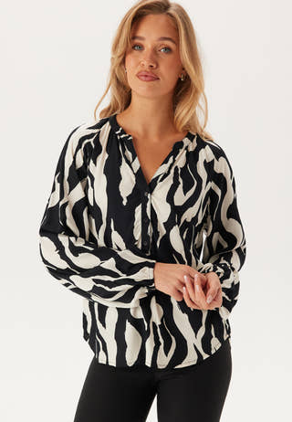 V-neck Viscose L/S Blouse