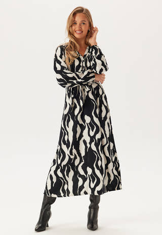 V-neck Viscose L/S Dress