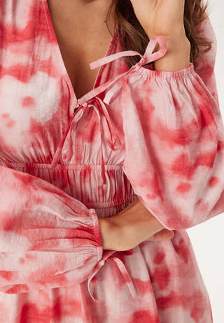 CC V-neck Viscose Strap L/S Dress