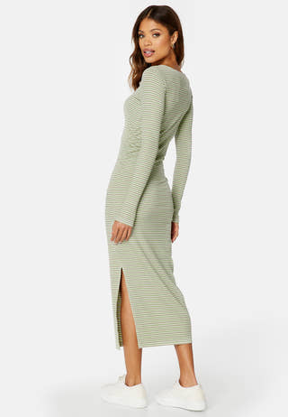 Vendela drapy striped dress