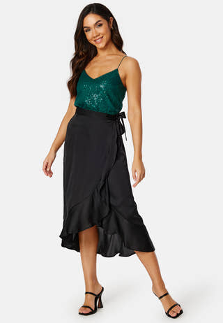 Villima satin skirt