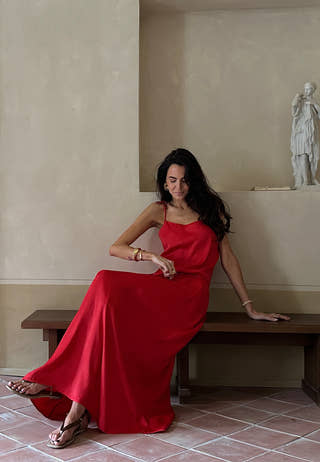 CC Viscose Maxi Satin Skirt