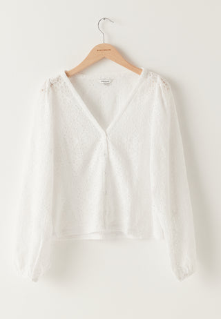 Volume Sleeve Button Blouse