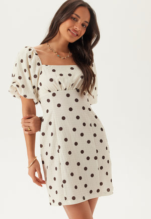 Volume Sleeve Mini Dress