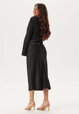 Waterfall Midi Satin Dress