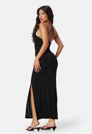 Shiny Waterfall Strap Dress