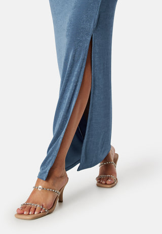 Shiny Waterfall Strap Dress