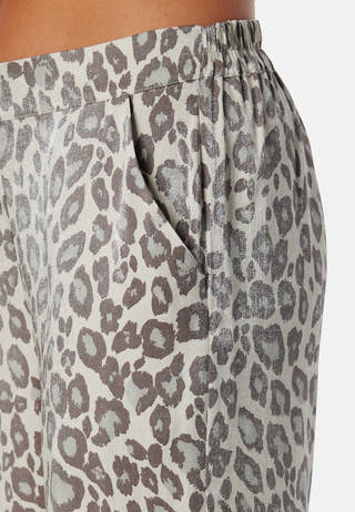 Wide Leg Shimmer Trousers