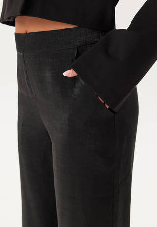 Wide Leg Shimmer Trousers