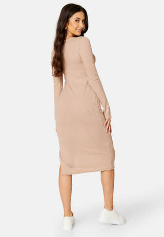 Winter deep V-neck dress
