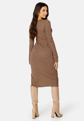 Winter deep V-neck dress
