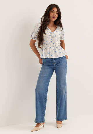 Wrap Frill Blouse