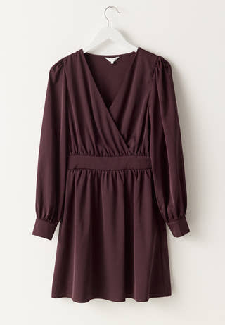 Wrap Satin Dress