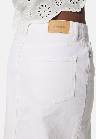 Denim Slit Midi Skirt