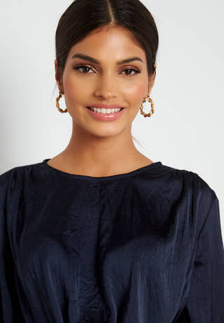 Yasmin short tie blouse