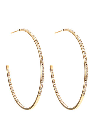 Celine Crystal Hoops 50 mm