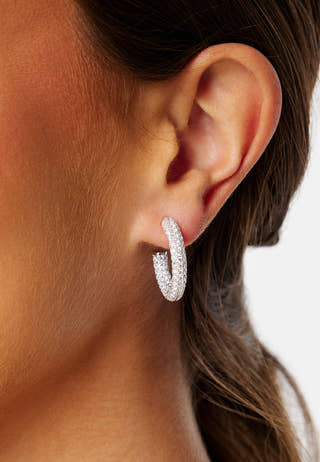 Monaco Pave Hoops 23 mm
