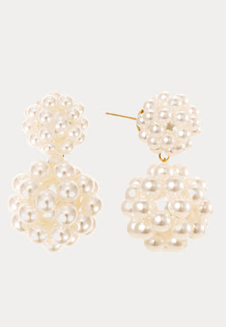 Pearl Double Bead Earring