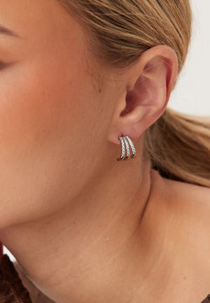 Trippel Crystal Earring