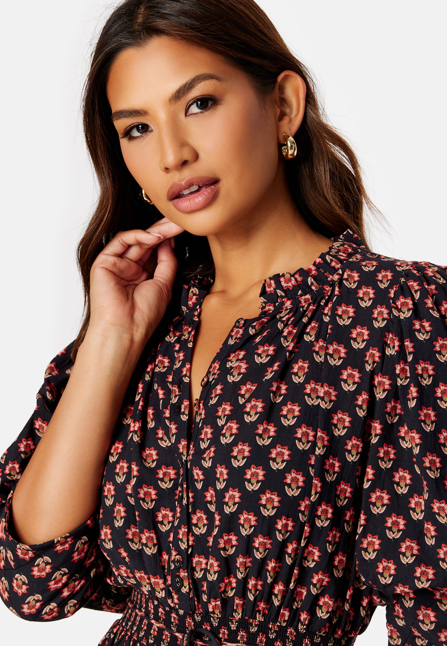 bytimo bohemian mini dress Bytimo – Bohemian Mini Dress – campaign-outlet – Black / Floral / Multi