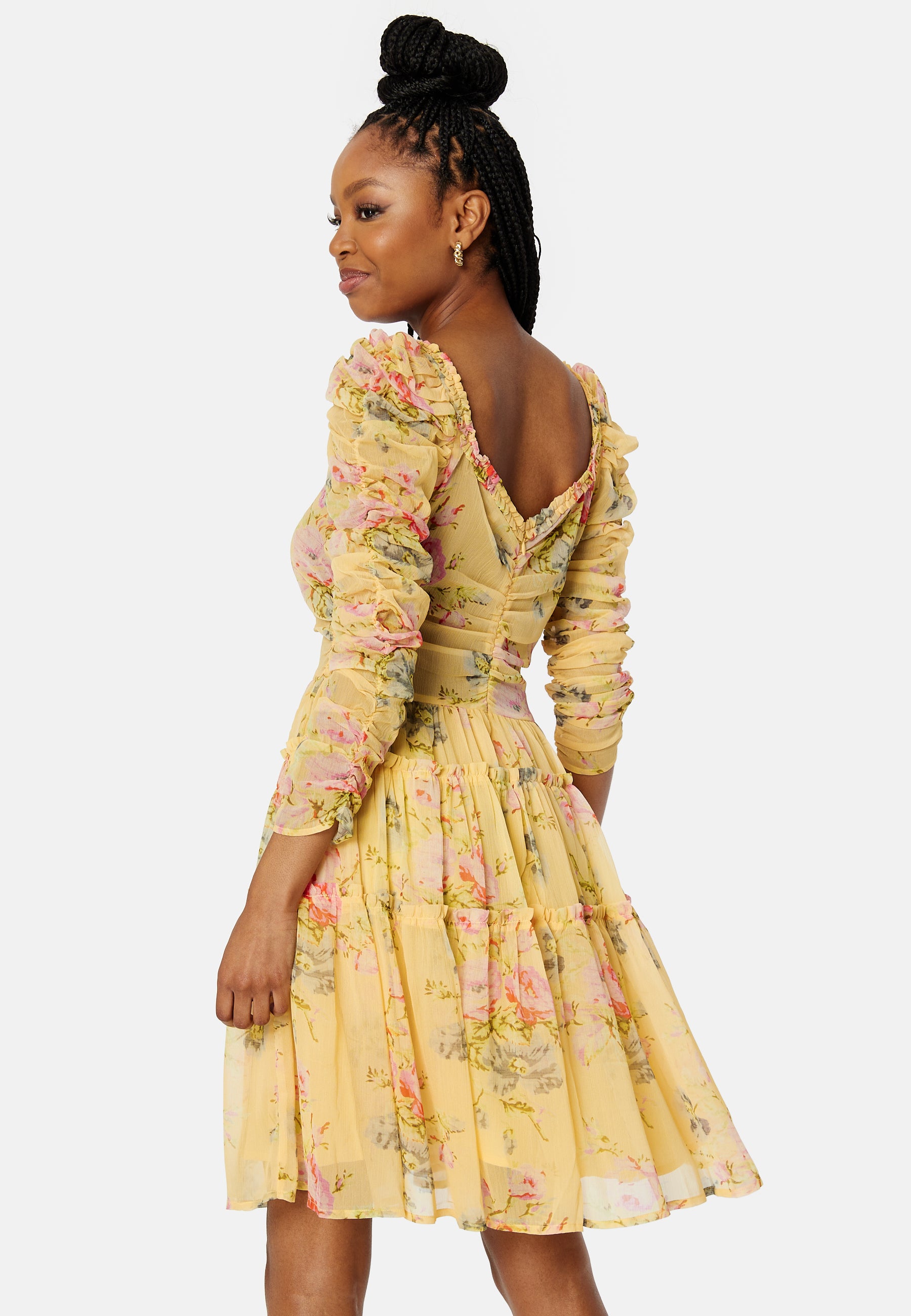 Bytimo – Chiffon Mini Dress – campaign-outlet – Orange / Yellow