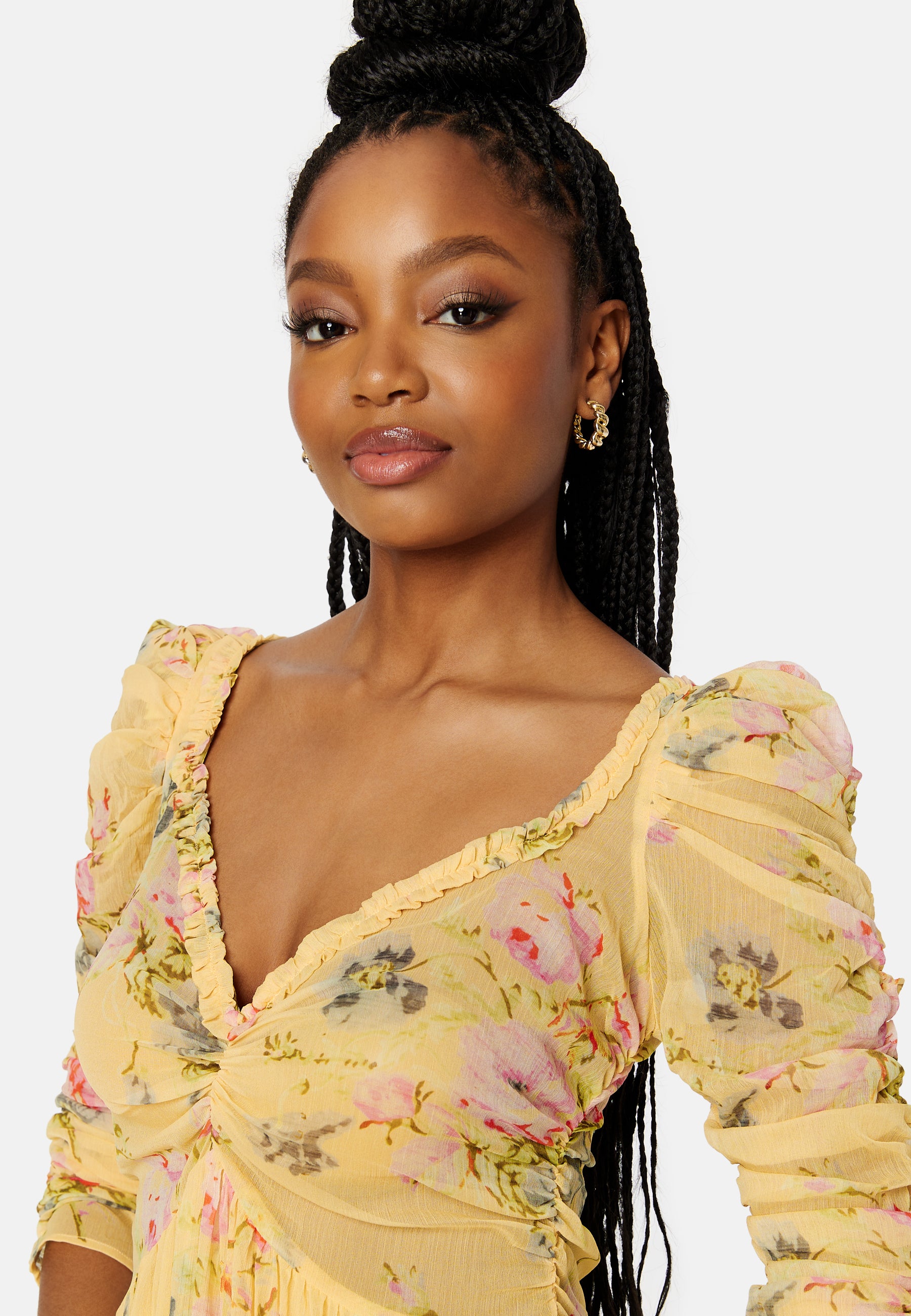Bytimo Chiffon Mini Dress campaign-outlet Orange / Yellow Bytimo Chiffon Mini Dress campaign-outlet Orange / Yellow
