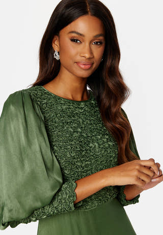 Crépe Satin Midi Dress