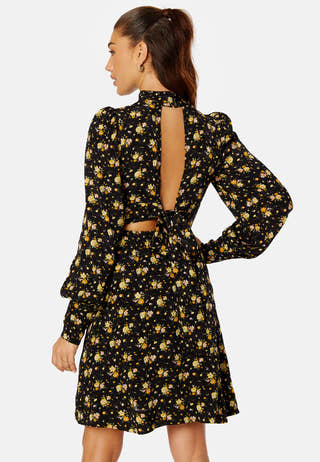 Jacquard Open Back Dress