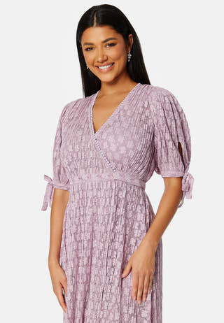 Plisse Wrap Dress