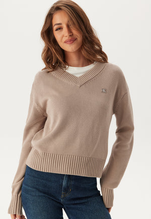 Ck Embro Badge V-neck Sweater