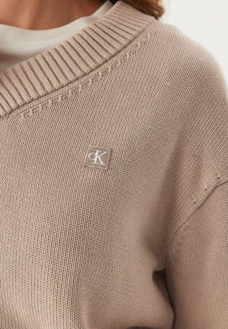 Ck Embro Badge V-neck Sweater