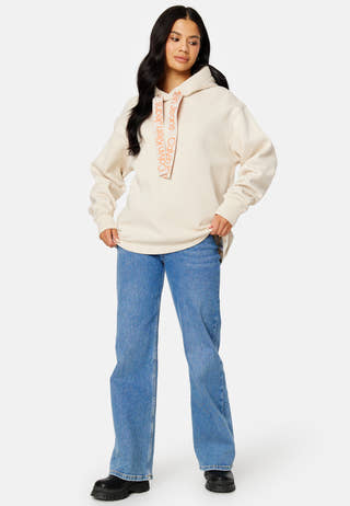 Contrast Drawcords Hoodie