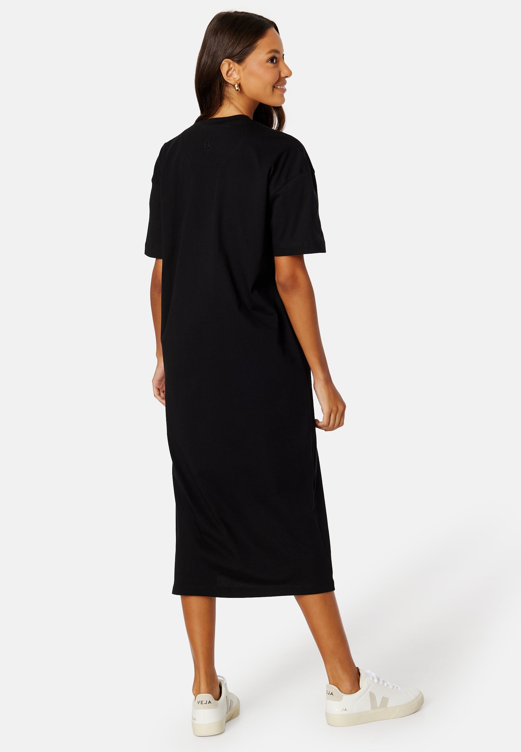 Calvin klein jeans – Institutional Long T-Shirt Dress – campaign-outlet –  Black