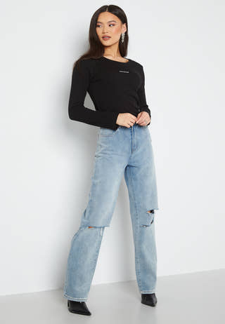 Micro Branding Rib LS Tee