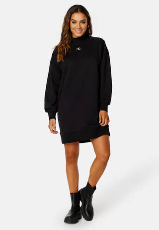 Micro Monologo Mock Neck Dress
