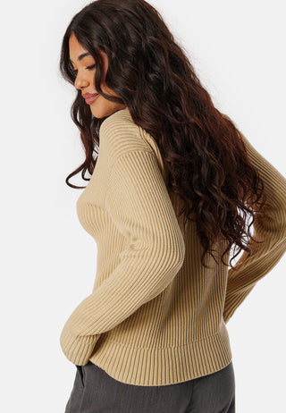 Woven Label Loose Sweater