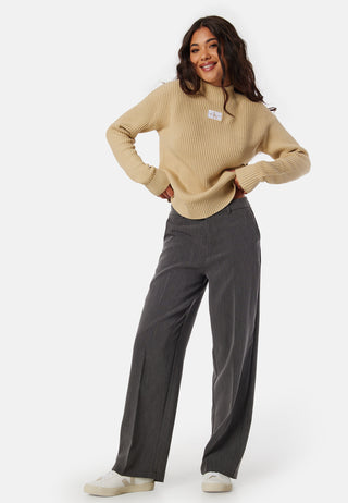 Woven Label Loose Sweater