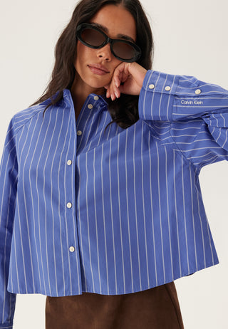 Yd Stripe Boxy Cropped Shirt