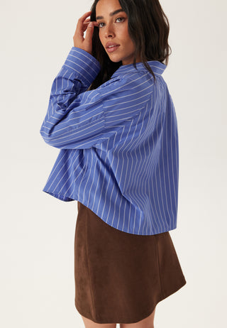 Yd Stripe Boxy Cropped Shirt