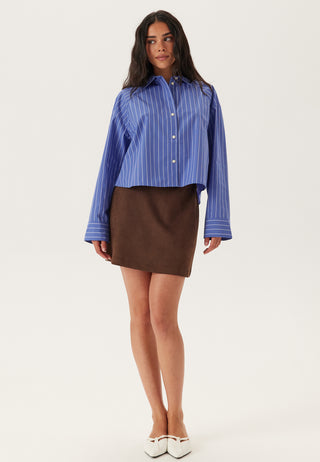 Yd Stripe Boxy Cropped Shirt