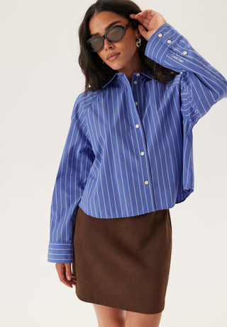 Yd Stripe Boxy Cropped Shirt