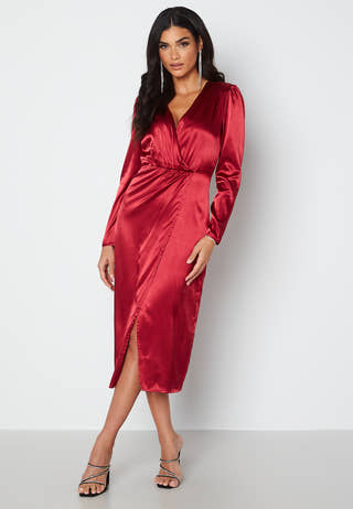 Lucie Satin Draped Dress