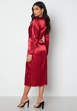 Lucie Satin Draped Dress