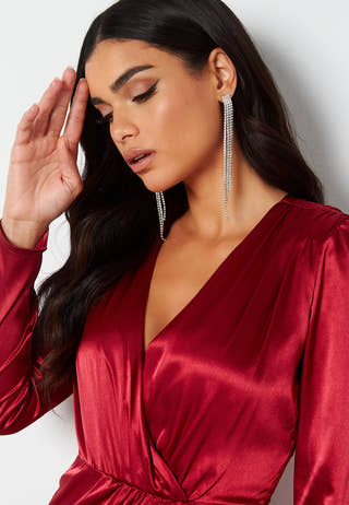 Lucie Satin Draped Dress