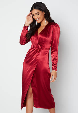 Lucie Satin Draped Dress