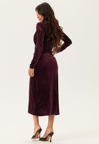 Overlap Velvet Dress