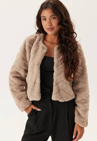 Short Party Faux Fur Jacket