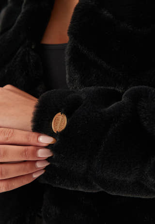 Short Party Faux Fur Jacket