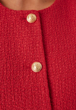 Wide Sleeve Bouclé Jacket