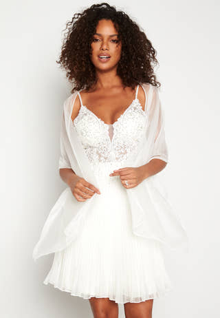 Glitter Plisse Dress